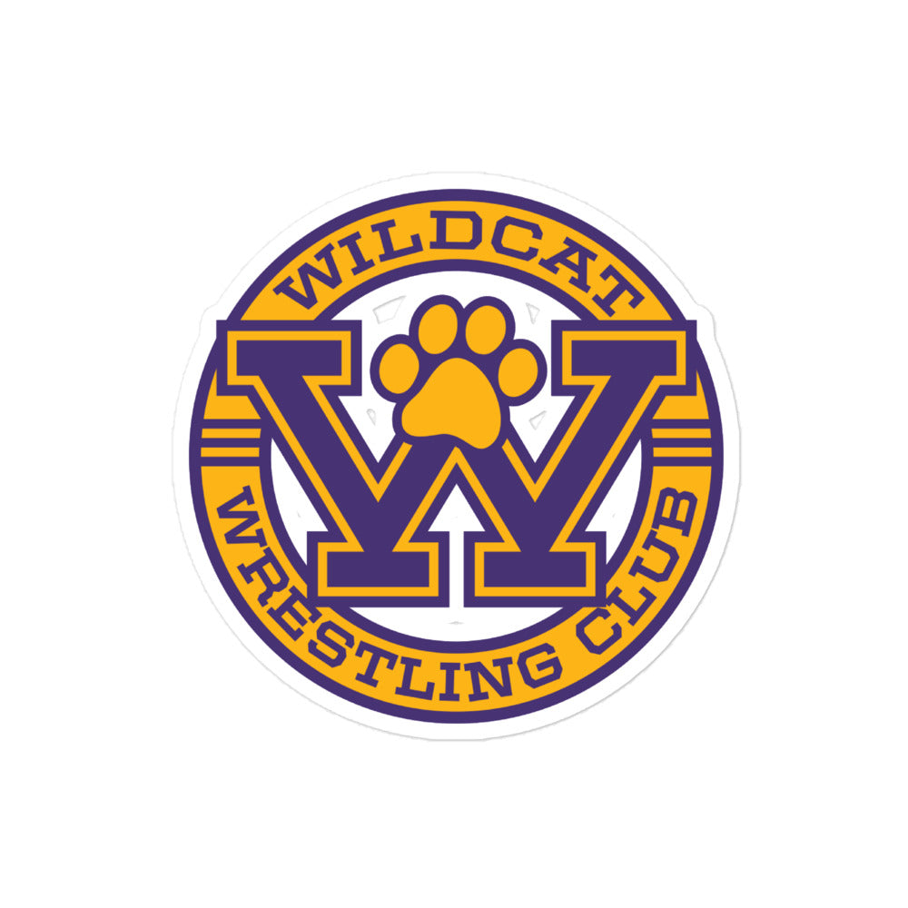 Durable Wildcat Wrestling Club Stickers