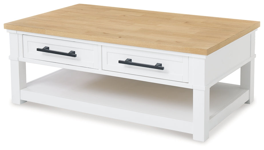 Modern Farmhouse Style Rectangular Coffee Table