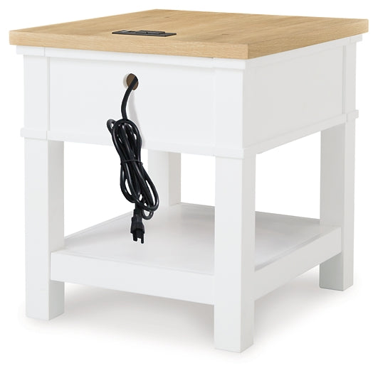 Modern Farmhouse Style Rectangular End Table