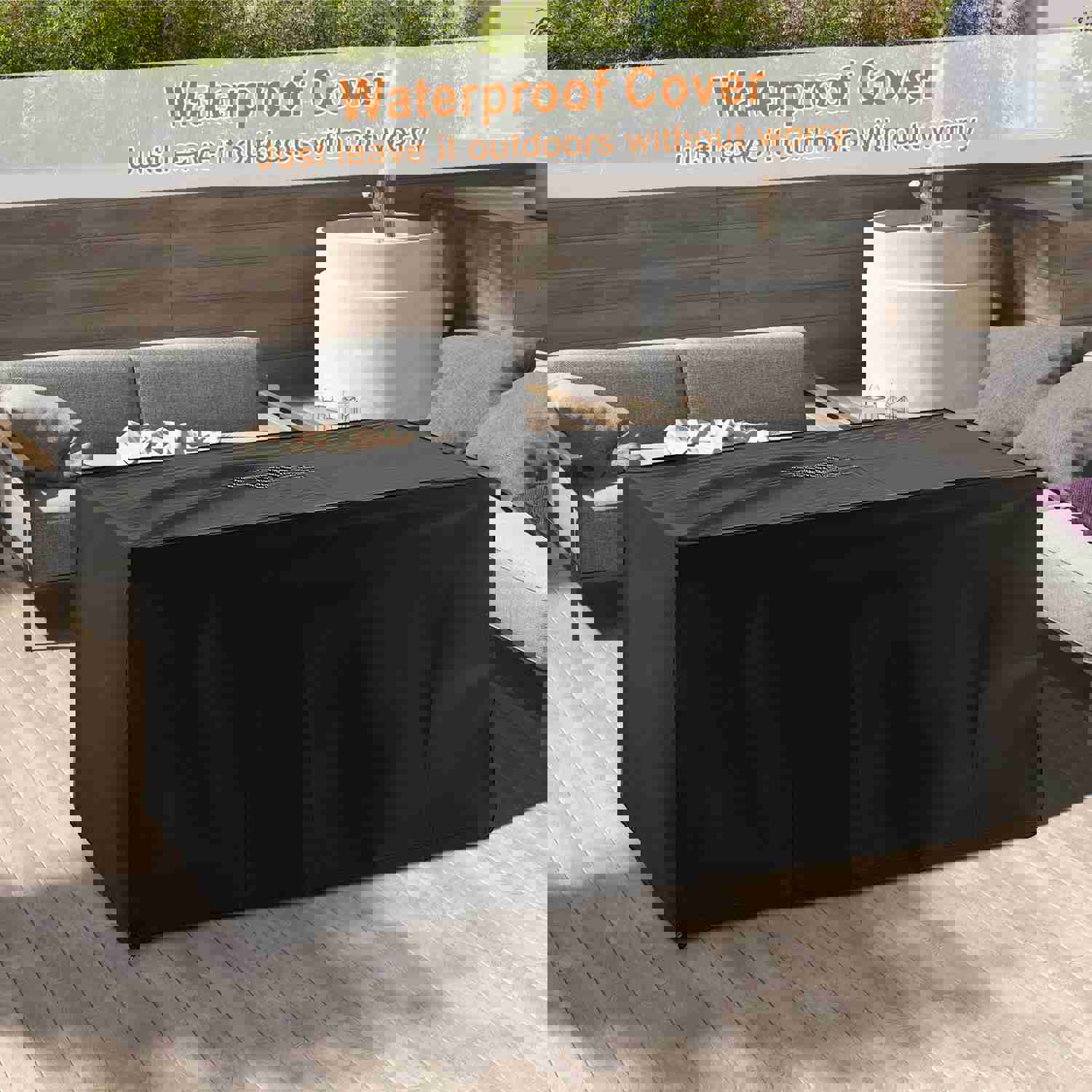 Giantex 52" Outdoor Propane Fire Pit with Wicker Design - 50,000 BTU Gas Fire Table