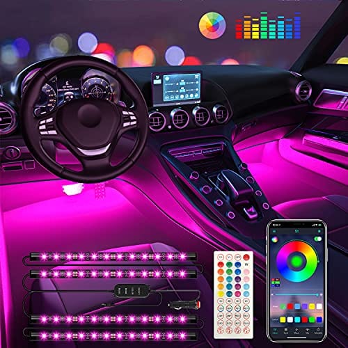 Enhanced RGB Interior Car LED Lights with APP Control and Music Sync