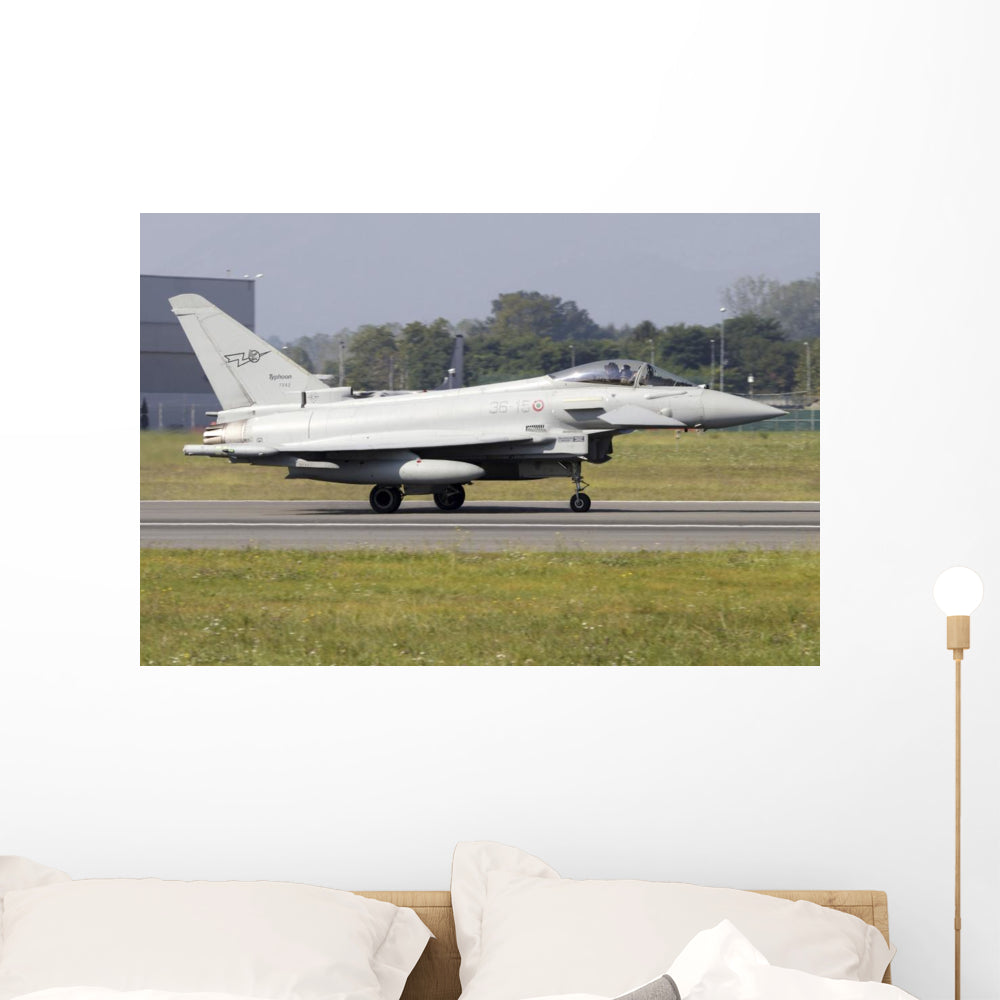 Eurofighter Typhoon 2000 Italian Grounded Wall Decal - Vibrant Aviation Decor