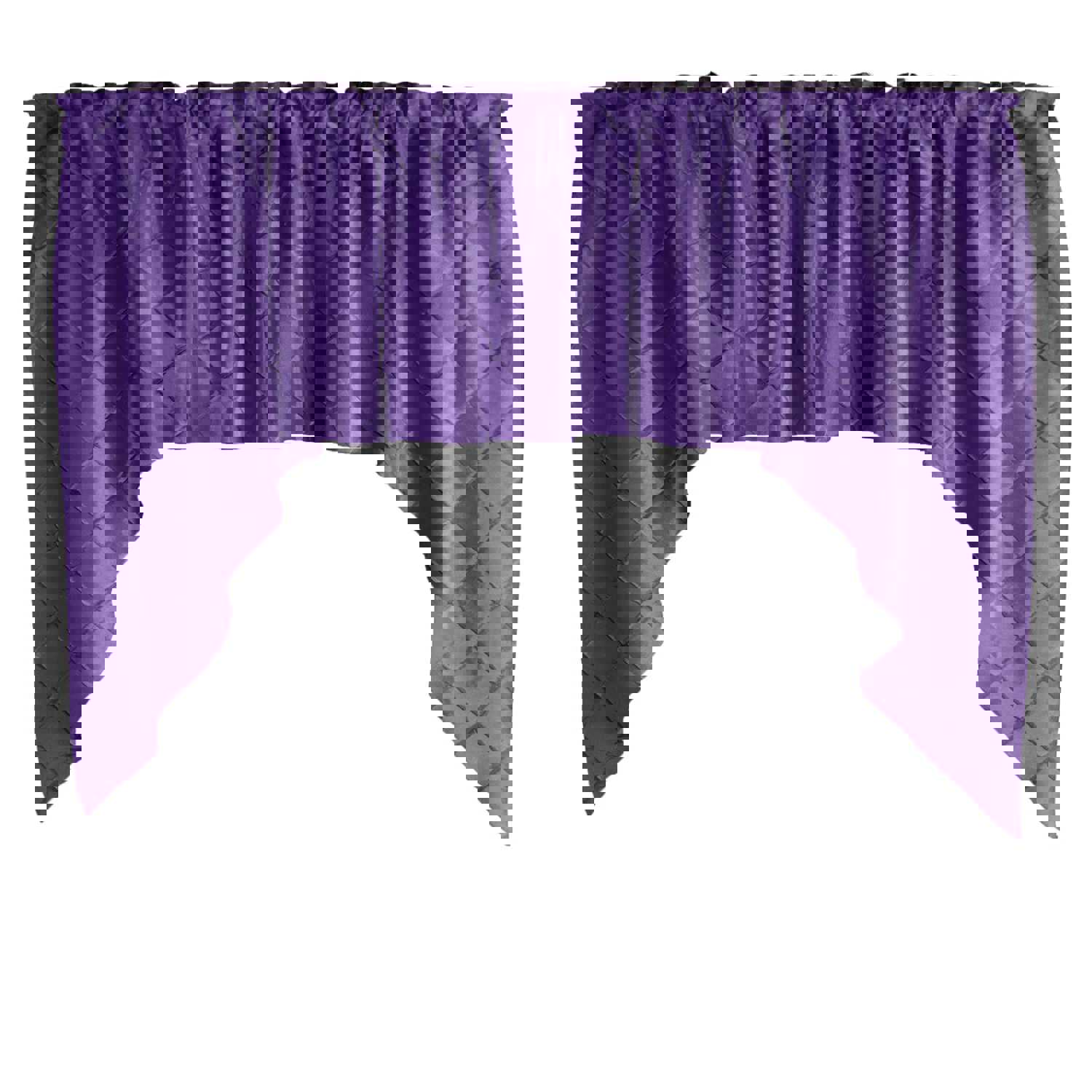 Elegant Cross-Stitch Pintuck Taffeta Swag Valance
