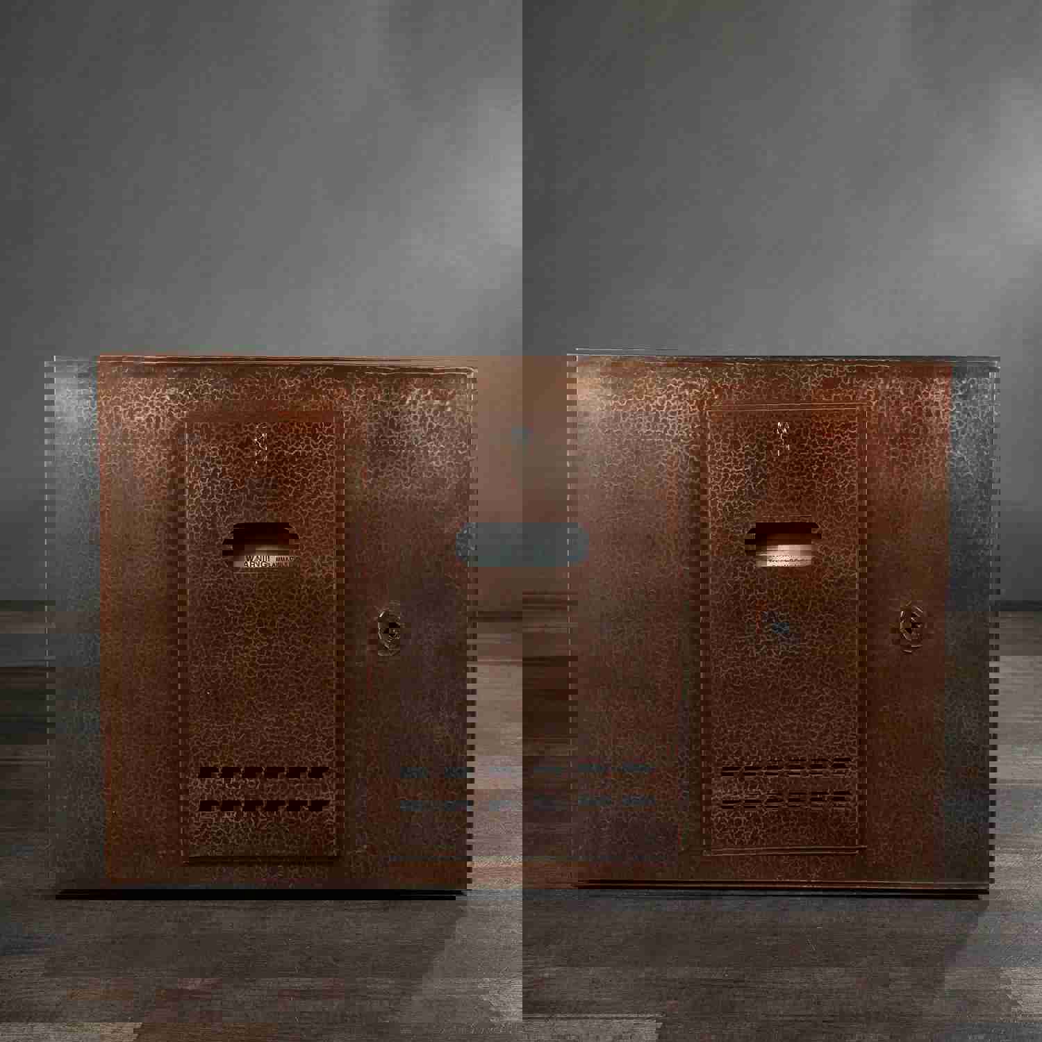 72 x 38" Moreno Copper Rectangle Gas Fire Pit with Hidden Propane Tank