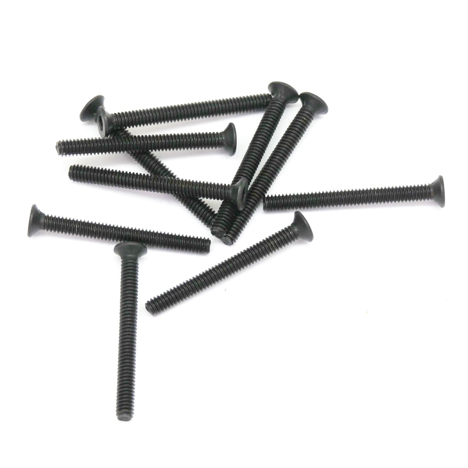50pcs M2x20mm Black Oxide Countersunk Hex Machine Screws