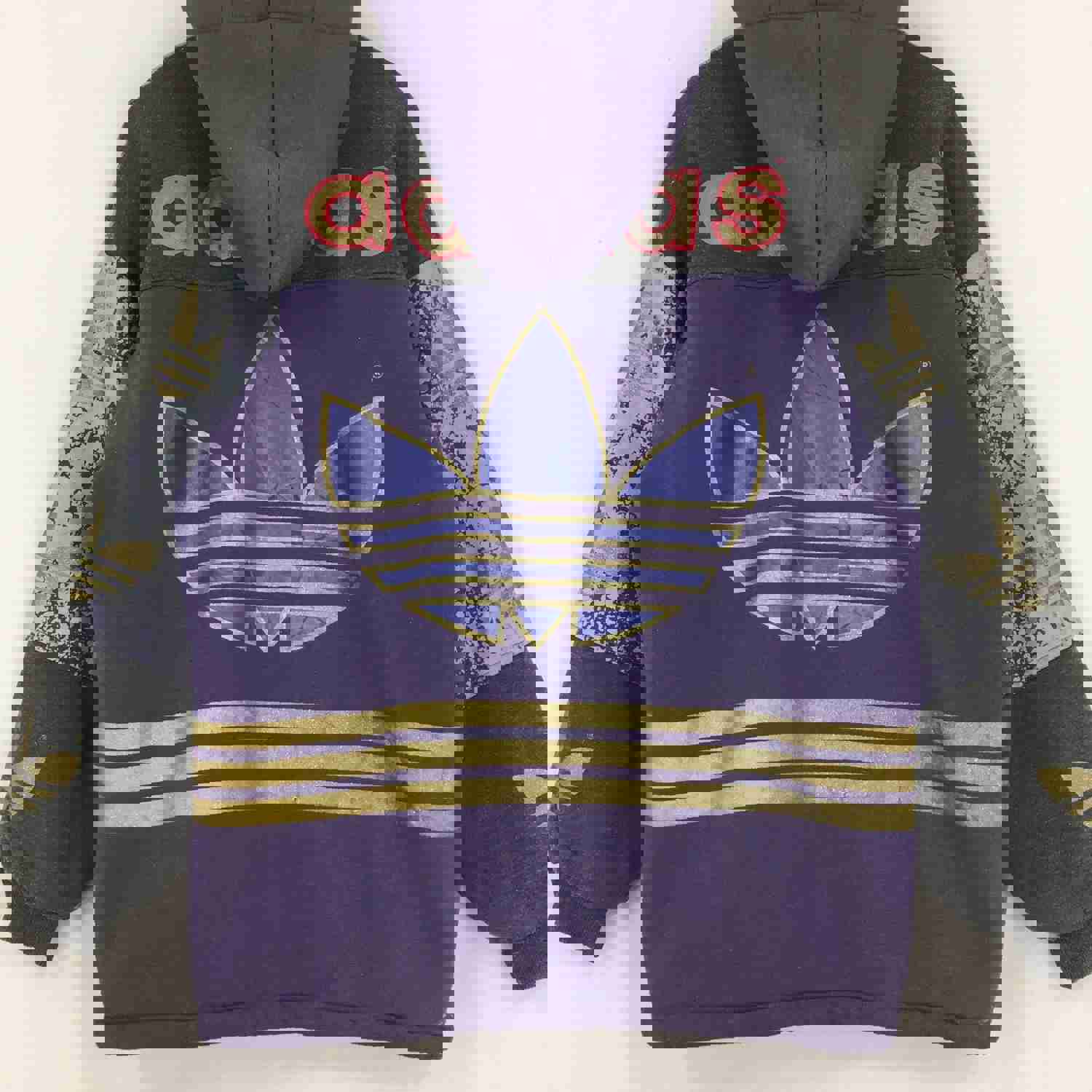 Vintage Adidas Trefoil Sherpa Hoodie - Large Size