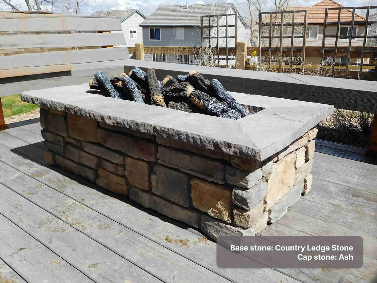 Customizable Outdoor Stone Gas Fire Pit