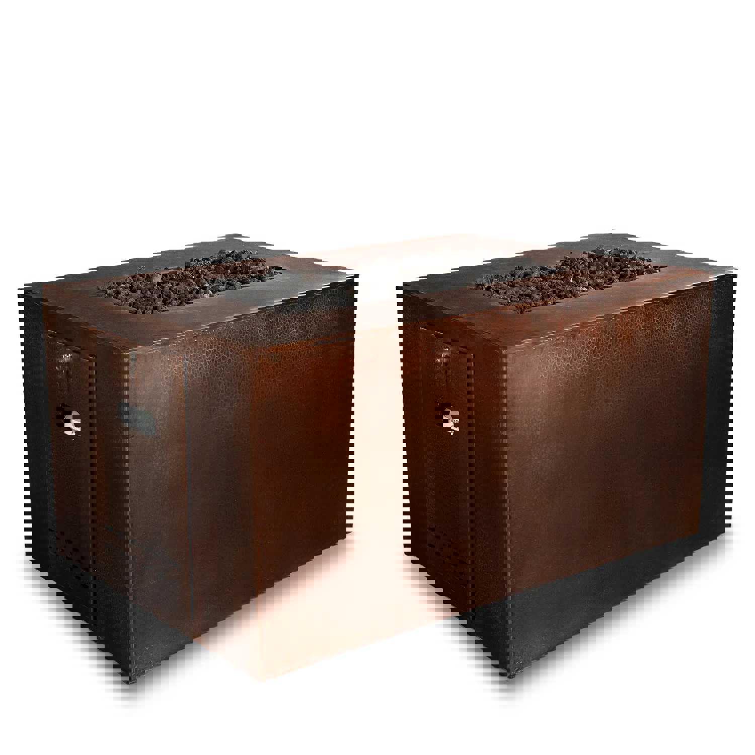 48 x 32" Moreno Copper Rectangle Gas Fire Pit with Hidden Propane Tank