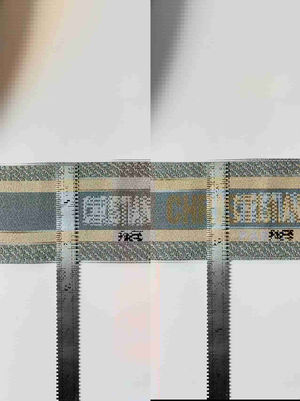 Christian Dior Paris Elastic Striped Ribbon Trim, 2.5 inch Width, Embroidered for Fashion Accessories