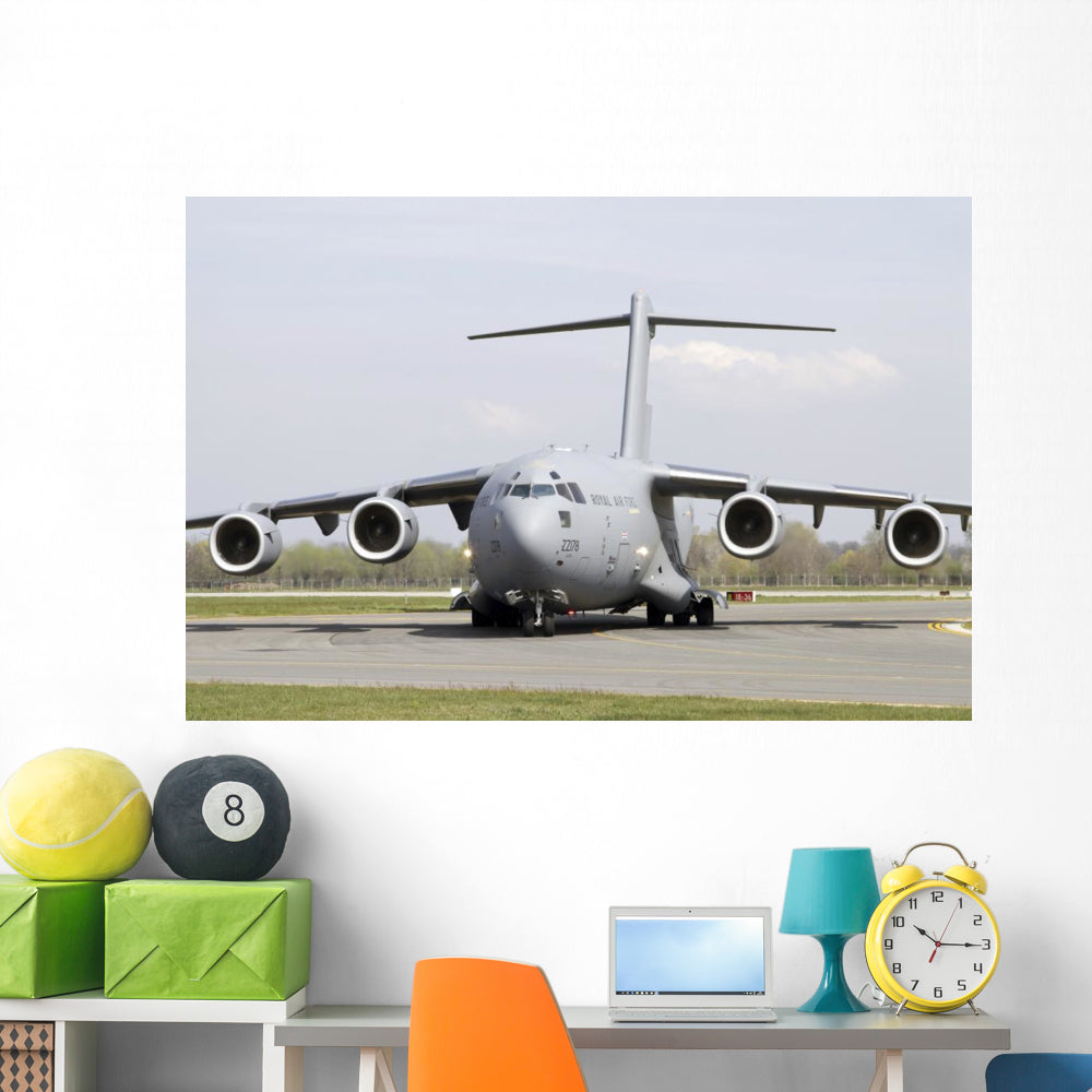 C-17 Globemaster III Royal Front Wall Decal - Large Aircraft Art for Home or Office