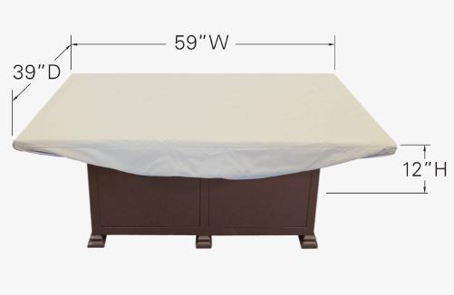 Large Rectangle Fire Pit Cover - Durable & Water Resistant