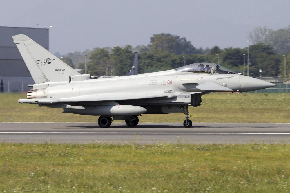 Eurofighter Typhoon 2000 Italian Grounded Wall Decal - Vibrant Aviation Decor