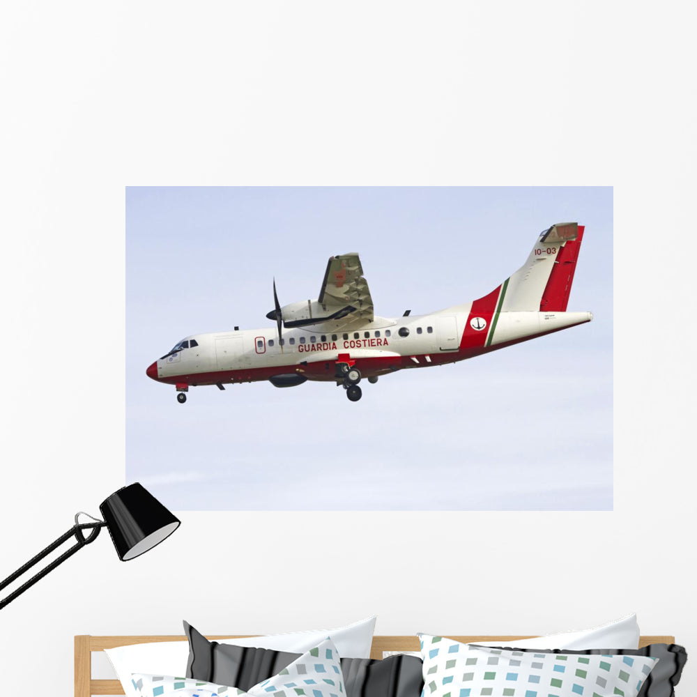 Italian Coast Guard Atr-42 Wall Decal - Vibrant Decor for Any Space