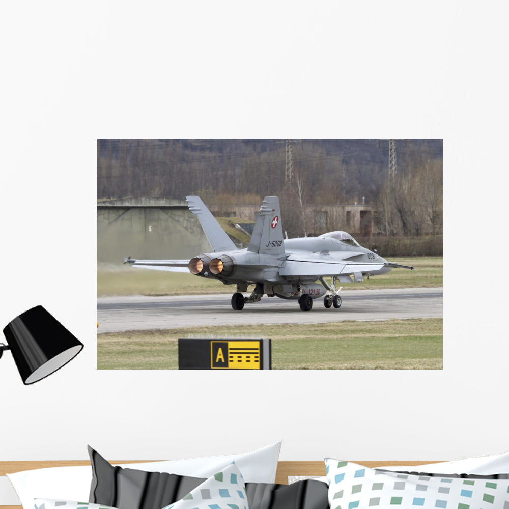 F-18 Hornet Swiss Military Aircraft Wall Decal