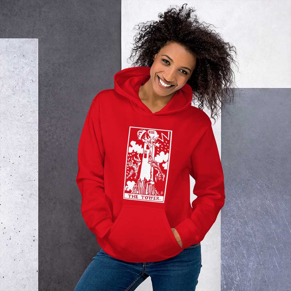 Embrace Change with The Tower Tarot Hoodie