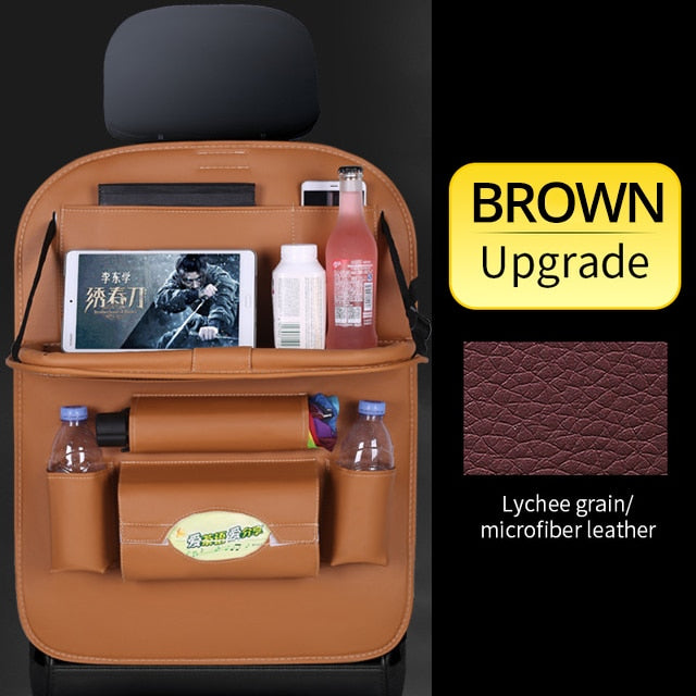 Premium Car Back Seat Organizer with Foldable Table and Tablet Holder