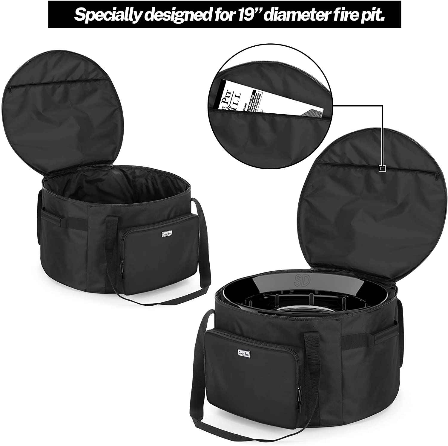 SAMDEW 19-Inch Outdoor Fire Pit Bag, Compatible with Outland Firebowl Models 893, 870, 823