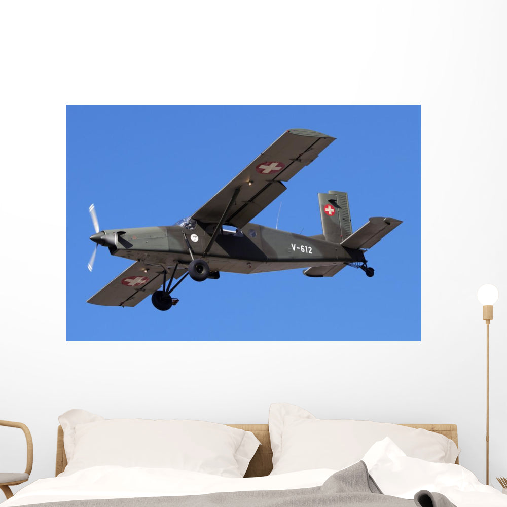 Pilatus PC-6 Swiss Airplane Wall Decal