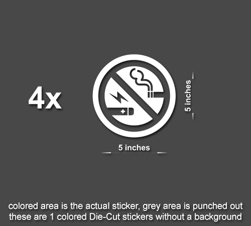 No Smoking Vaping Business Decal Sticker for Cars, Windows, and More