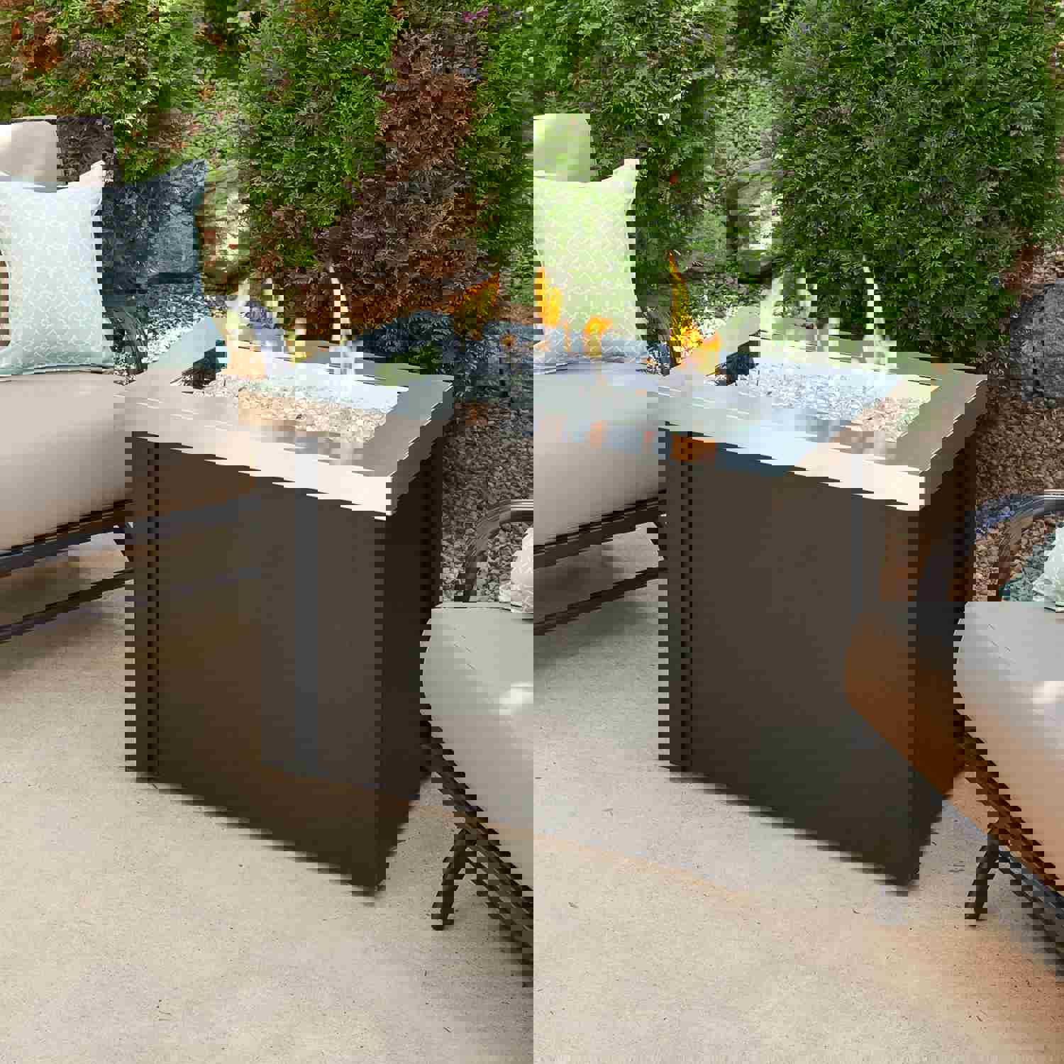 Modern Stainless Steel Gas Fire Pit Table