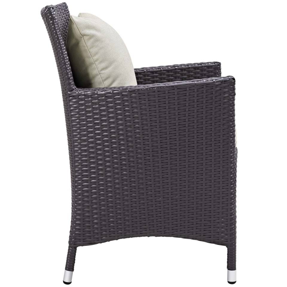 Modway Convene 3 Piece Outdoor Patio Set with Fire Pit