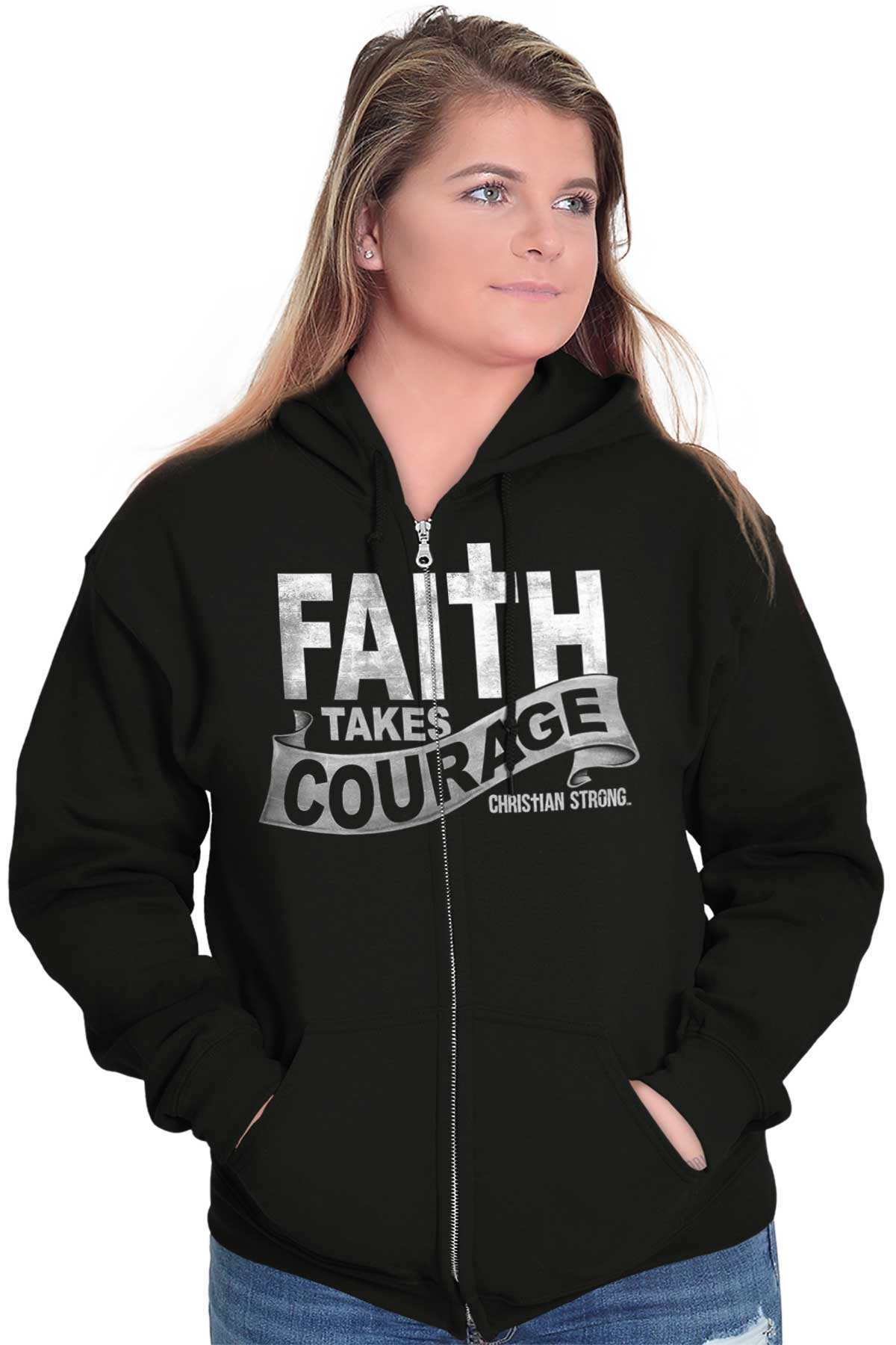 Courageous Faith Zip Hoodie