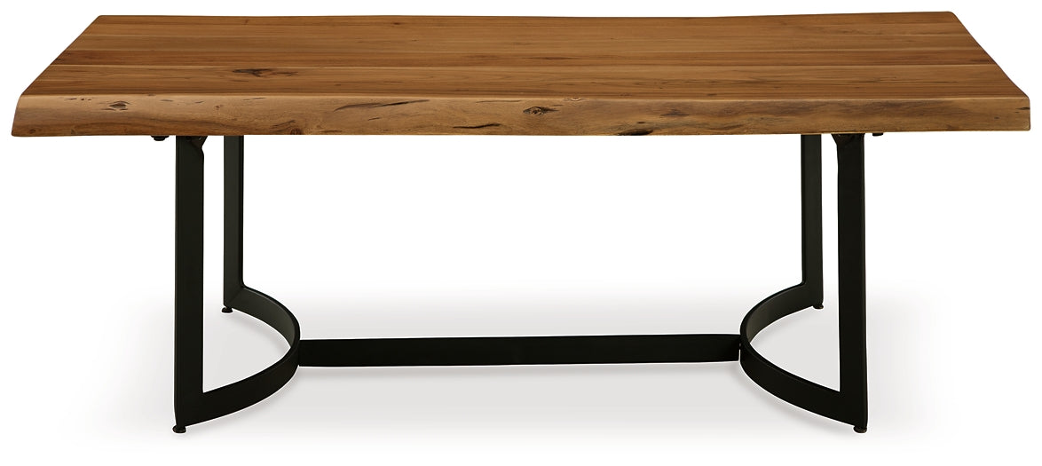 Modern Acacia Wood Rectangular Coffee Table