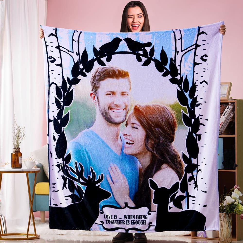 Personalized Photo Blanket for Couples - Anniversary Gift
