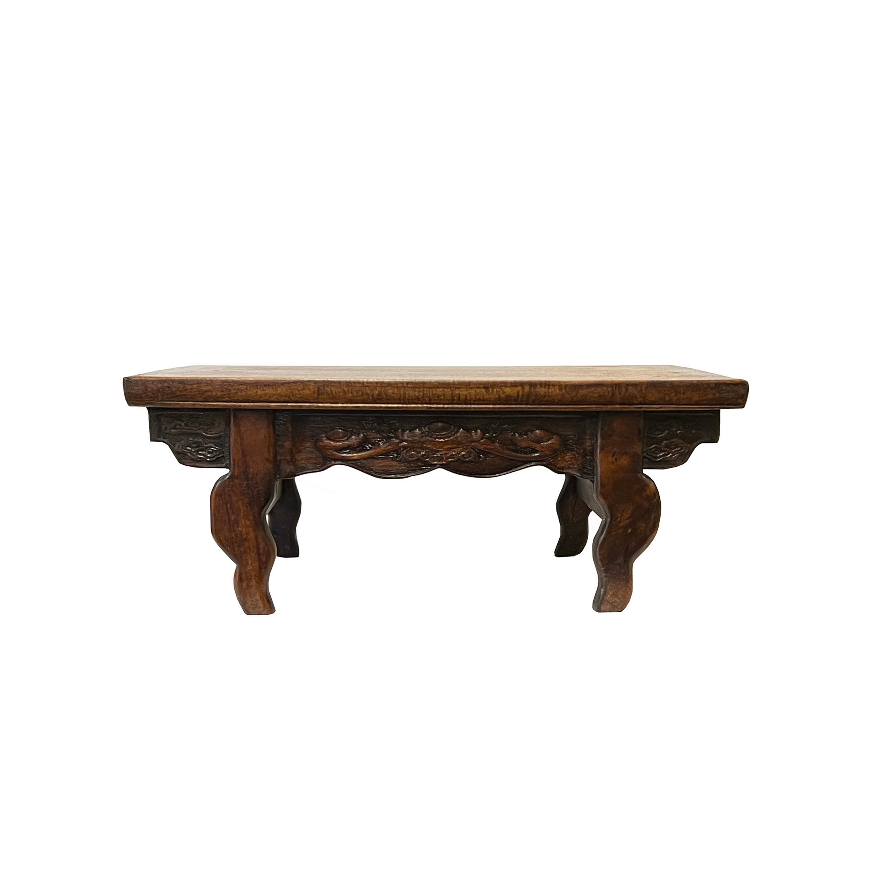 Handcrafted Chinese Wood Rectangular Display Stand