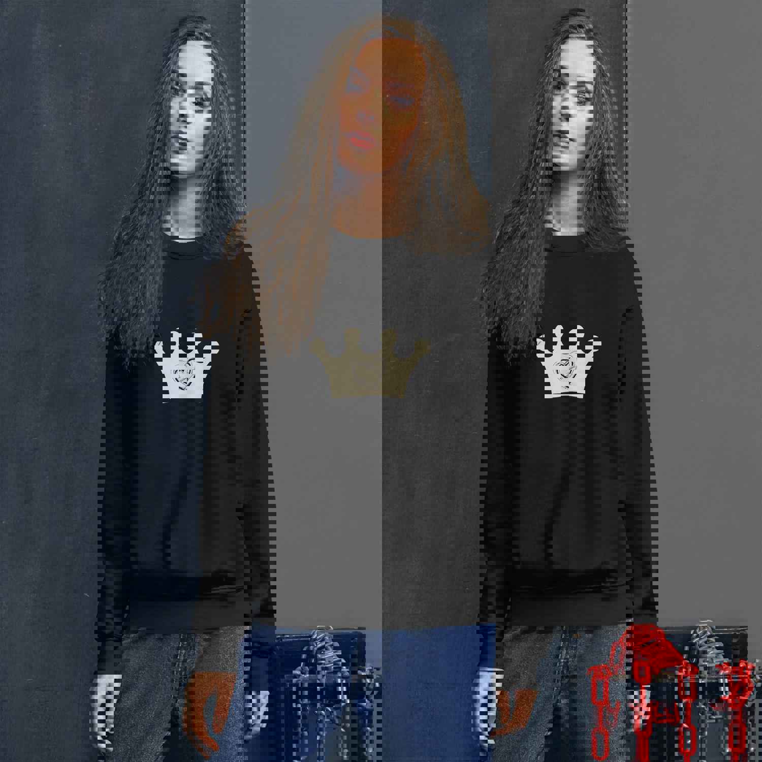 Cozy Queen of Hearts Unisex Sweatshirt