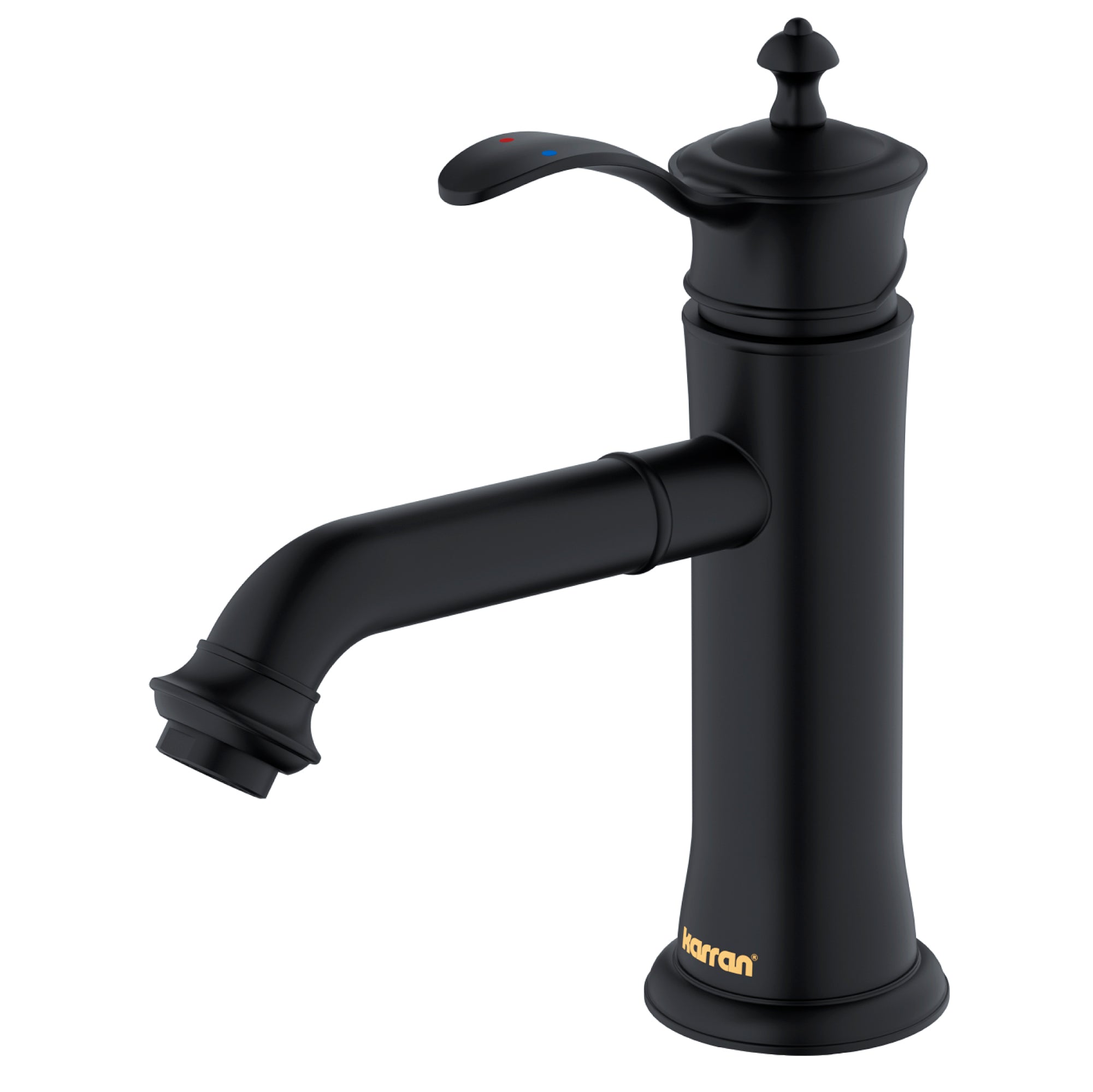 Karran Vineyard Matte Black Bathroom Faucet, 1.2 GPM, Single Lever Handle