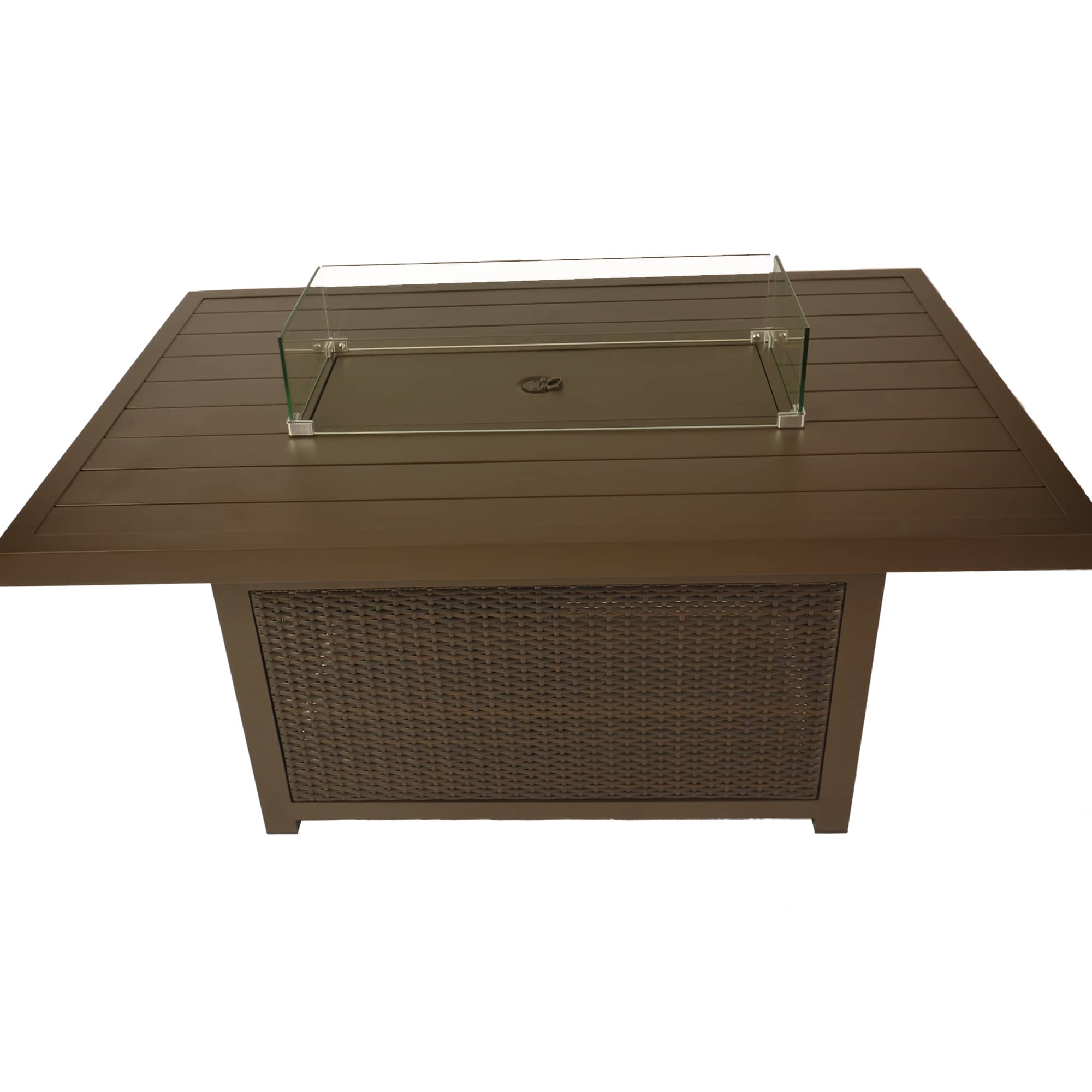 Bluegrass Living 52 Inch Outdoor Aluminum Propane Fire Pit Table