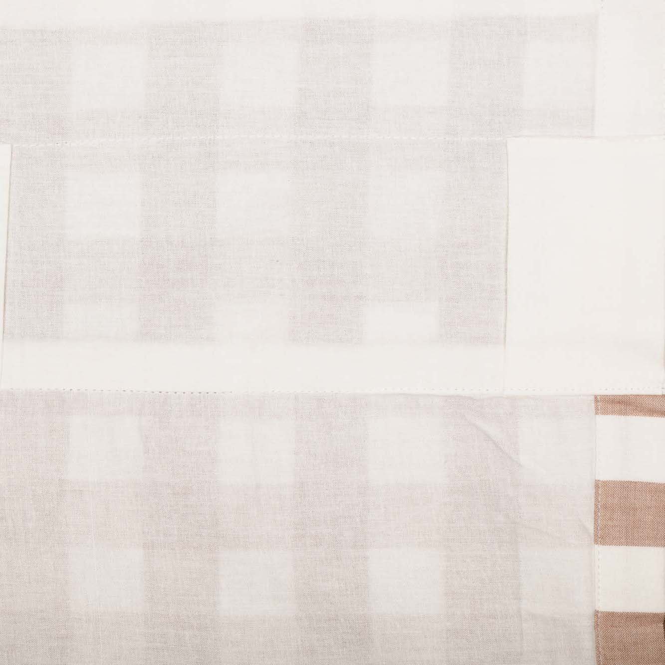 Elegant Ruffled Buffalo Check Swag Curtains Set of 2, 36x36x18