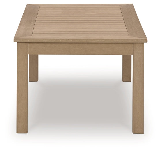 Hallow Creek Weatherwood Outdoor Rectangular Coffee Table