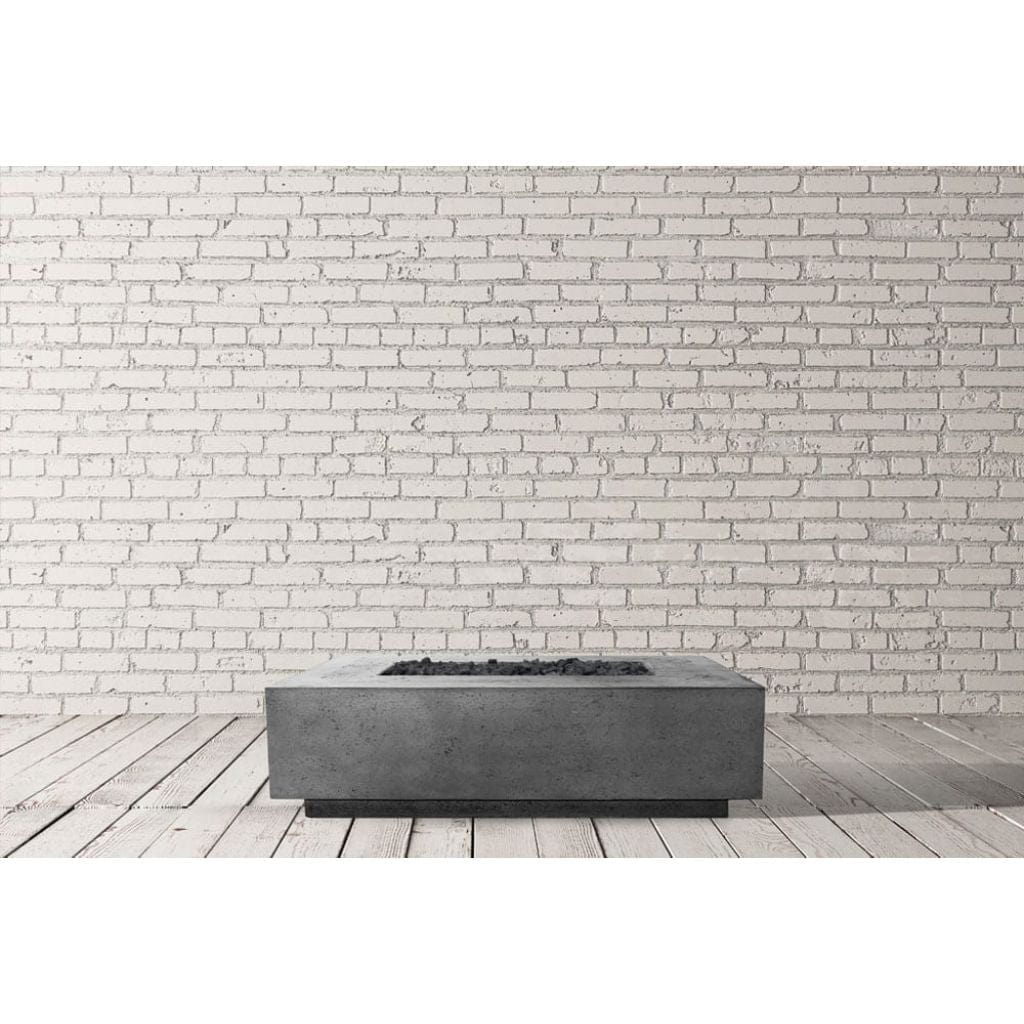 Prism Hardscapes Tavola 1 Rectangular Concrete Gas Fire Pit Table