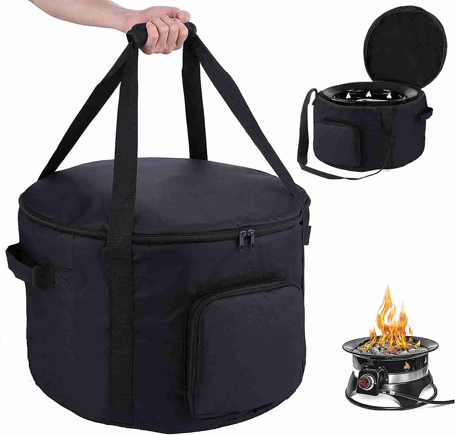 SIRUITON Outdoor Fire Pit Bag, Waterproof Travel Case for 19" Propane Gas Fire Pit