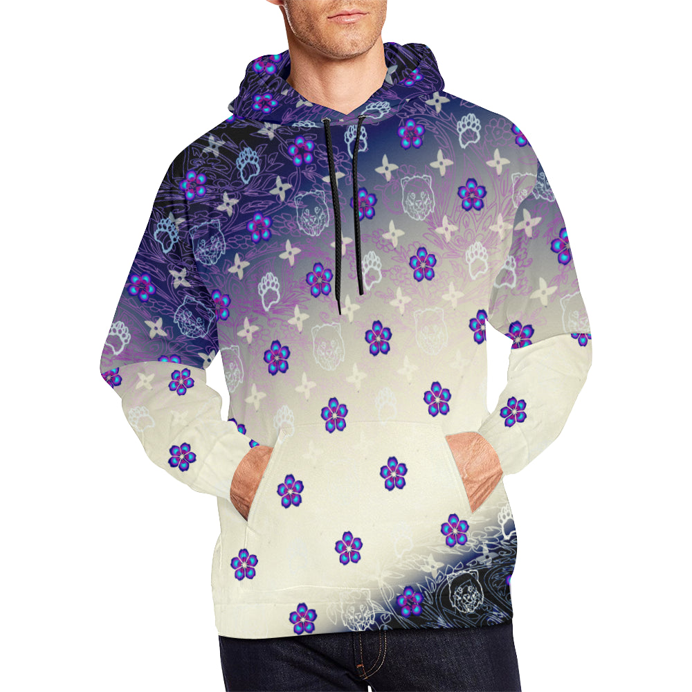Lewis Towers White Blue Hoodie with Distinctive Details