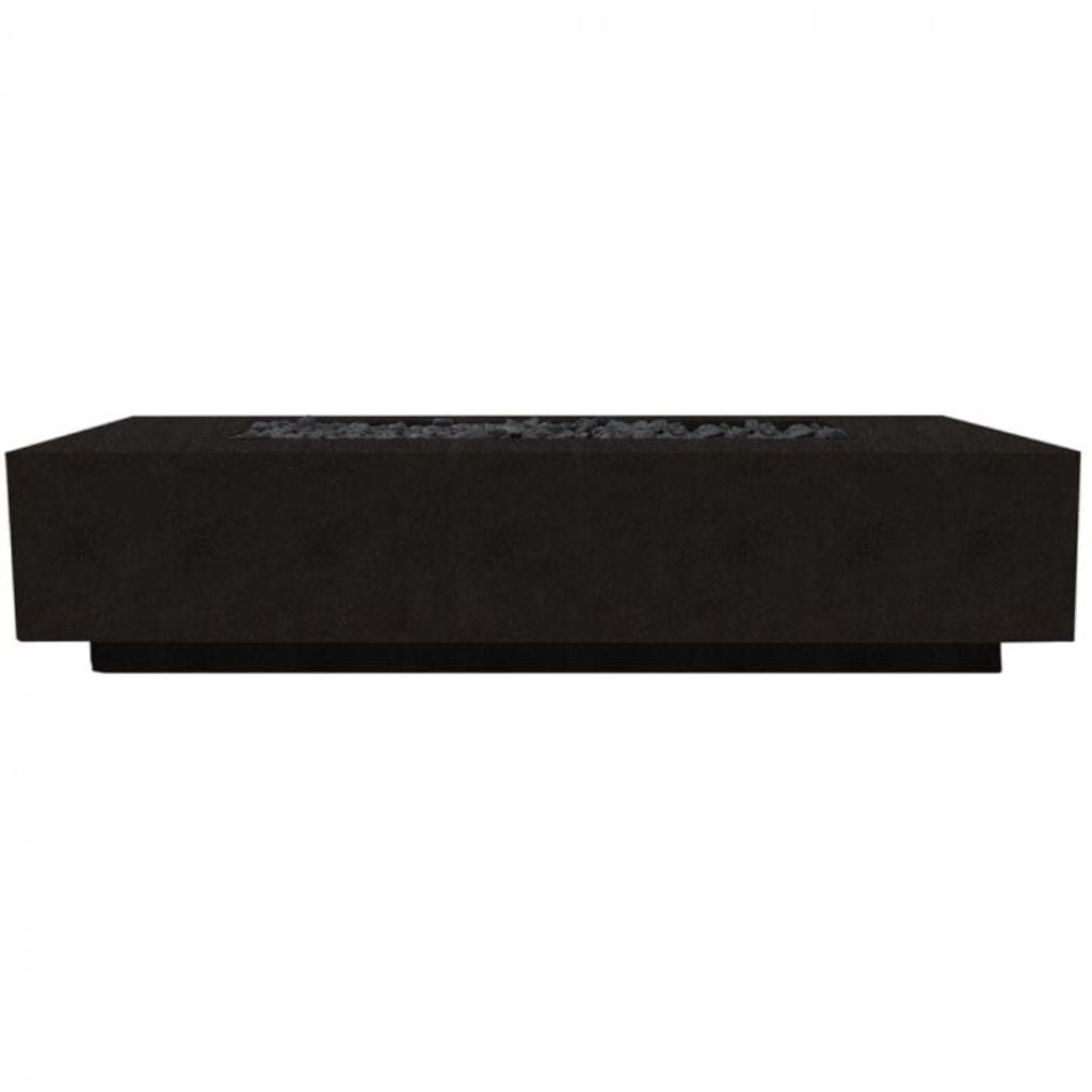 Prism Hardscapes 72" Ebony Tavola Slim Rectangular Concrete Gas Fire Pit Table