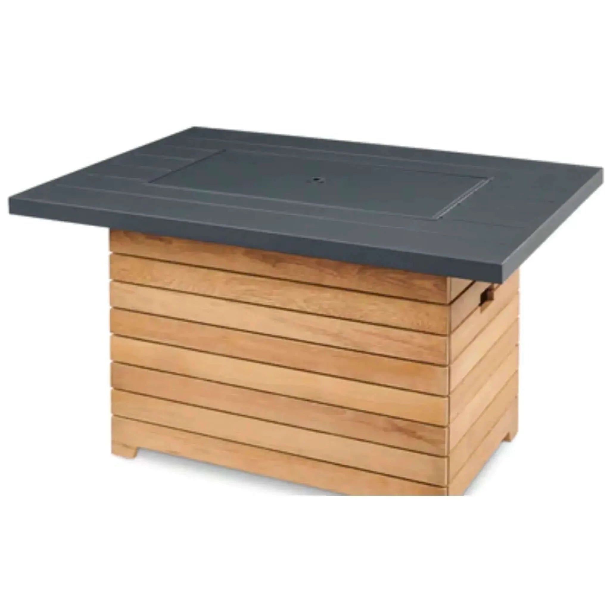 Darien Rectangular Gas Fire Pit Table with Supercast™ Concrete Base