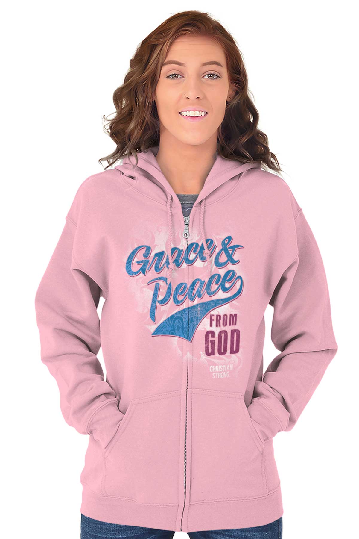 Faith-Inspired Peace Seeker Christian Zip Hoodie