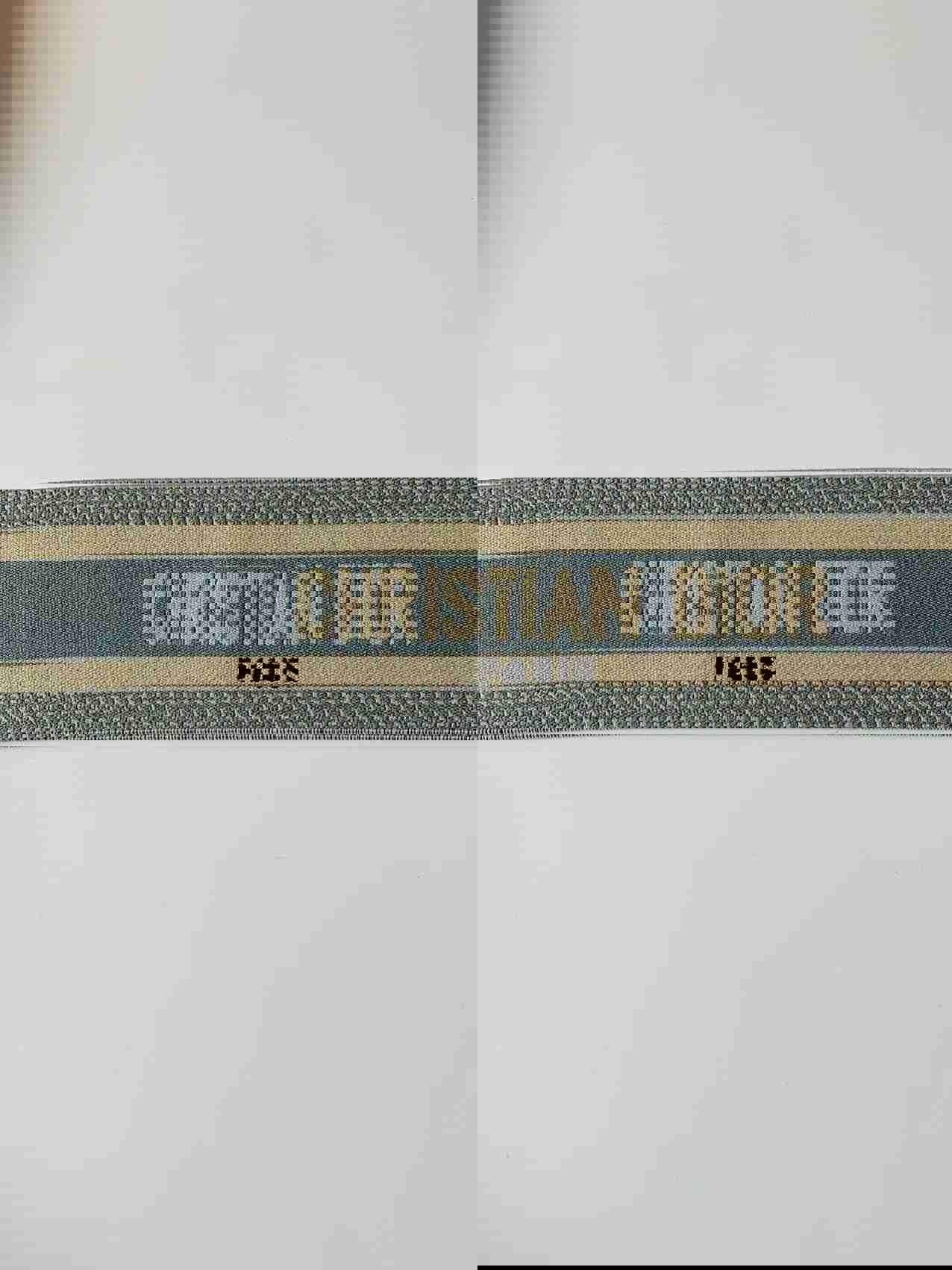 Christian Dior Paris Elastic Striped Ribbon Trim, 2.5 inch Width, Embroidered for Fashion Accessories