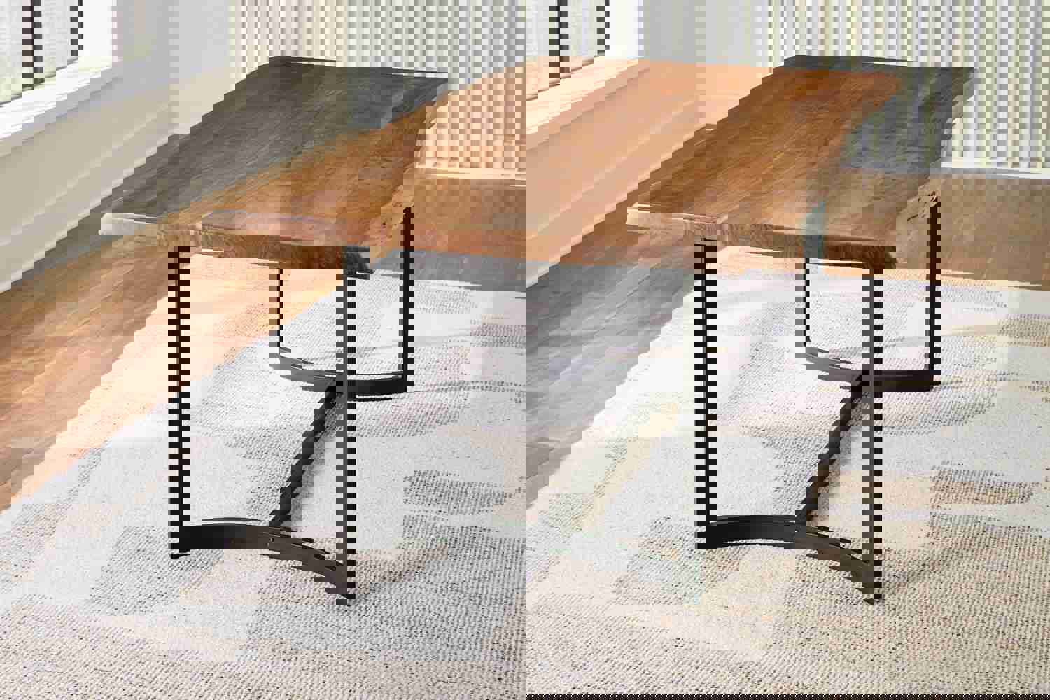 Fortmaine Modern Acacia Wood Rectangular Dining Table