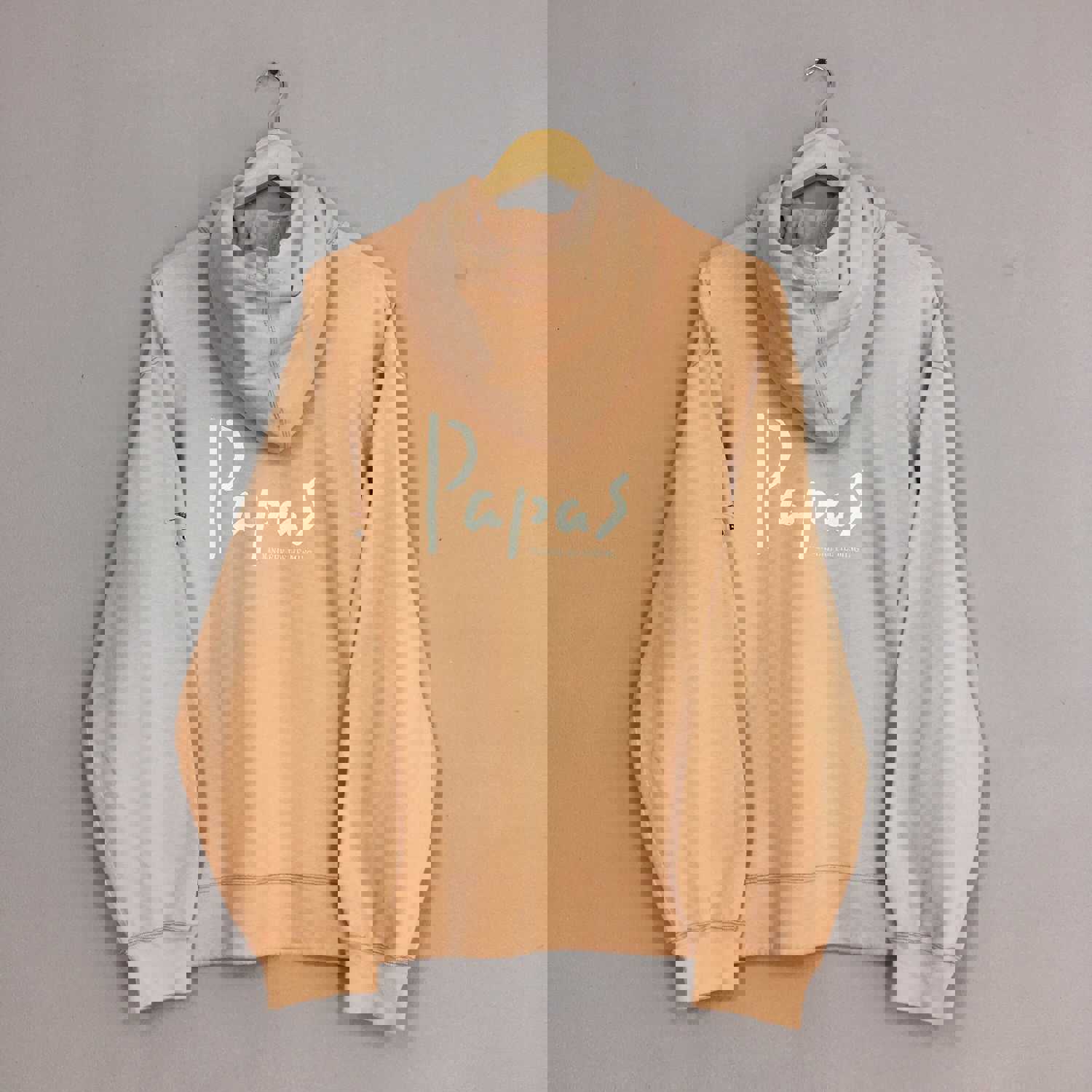 Vintage 90s Papas Maniere De Heming Hoodie Sweatshirt, Size M