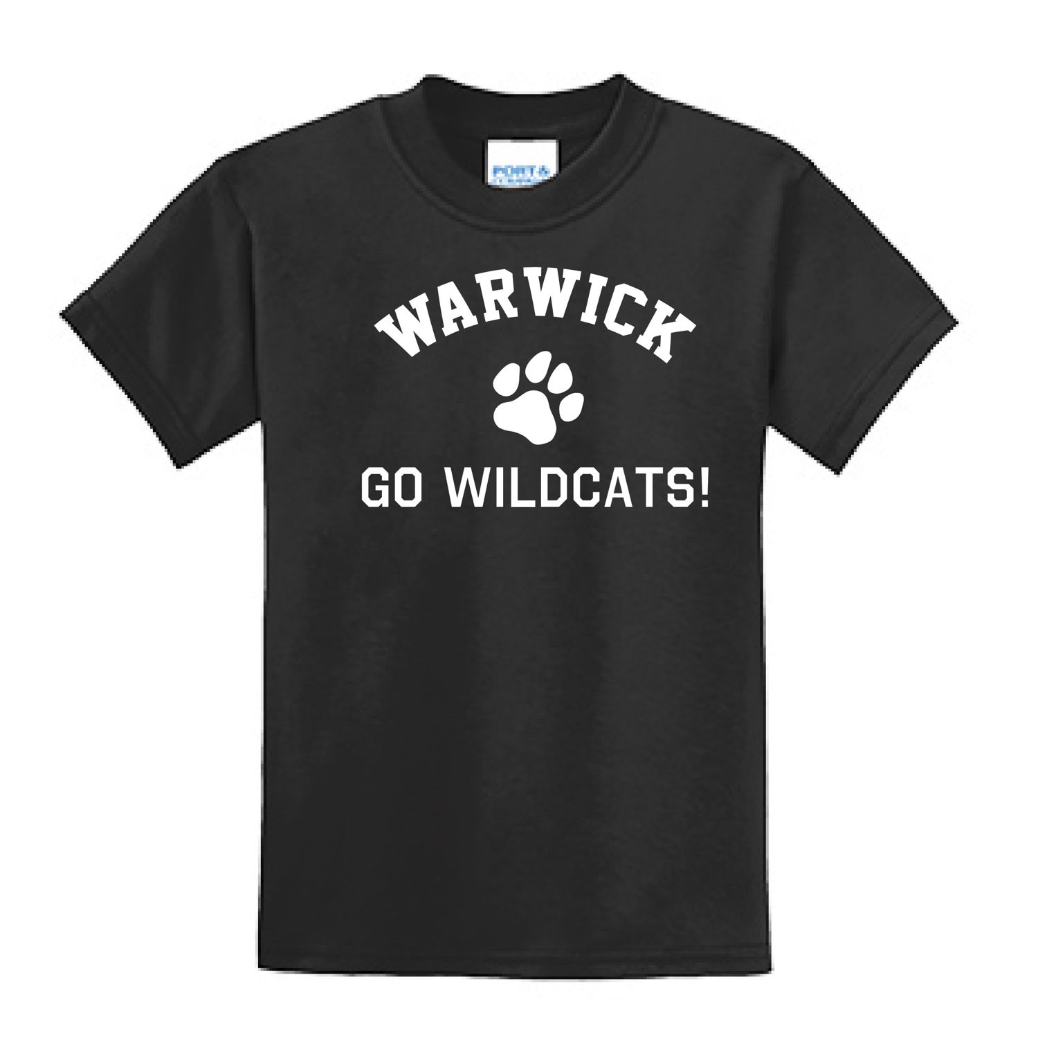 Sanfordville School - White Go Wildcats Personalized Blended Tee