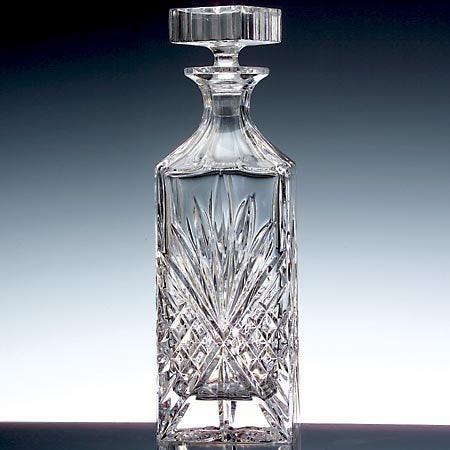Elegant Crystal Decanter with Vintage Square Design for Whiskey, Wine, Bourbon, Tequila, Scotch
