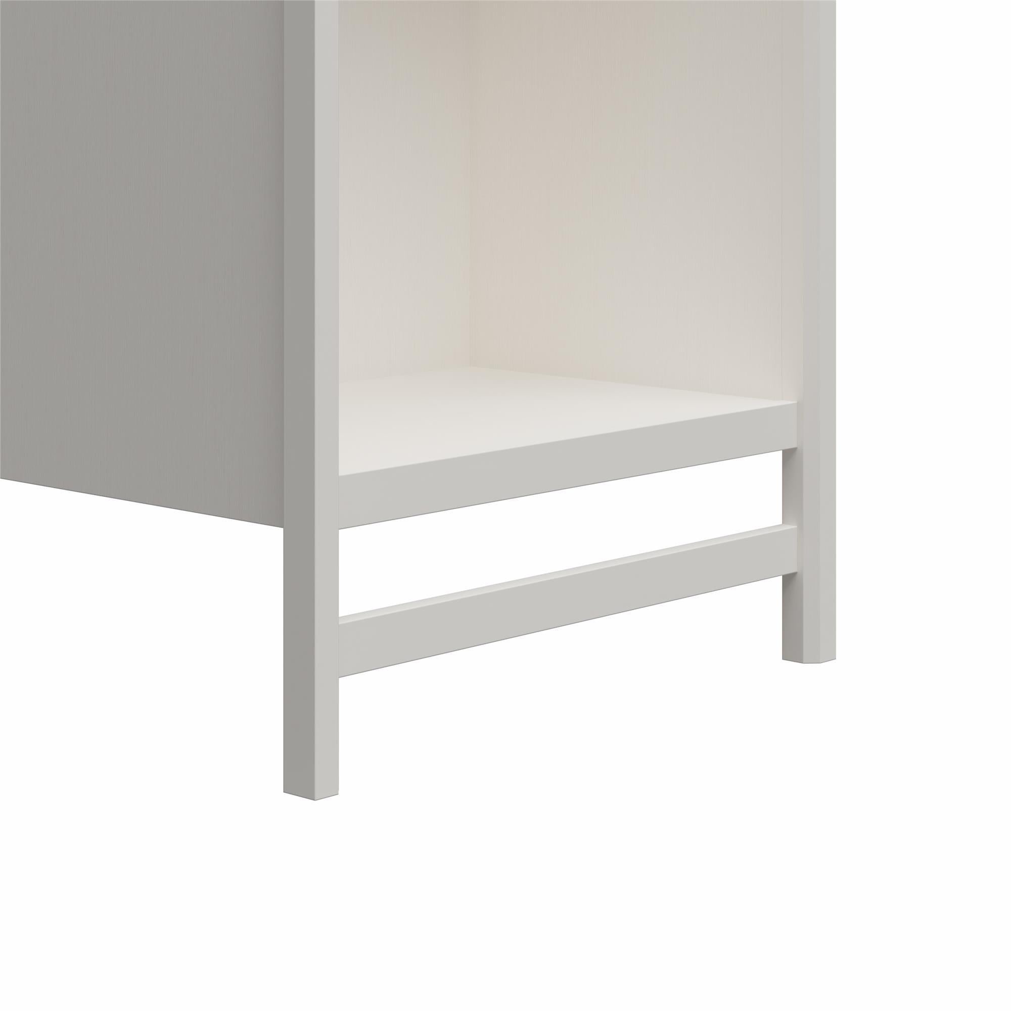 Elegant Luxe 2-Shelf Double Clothing Rod Closet Tower