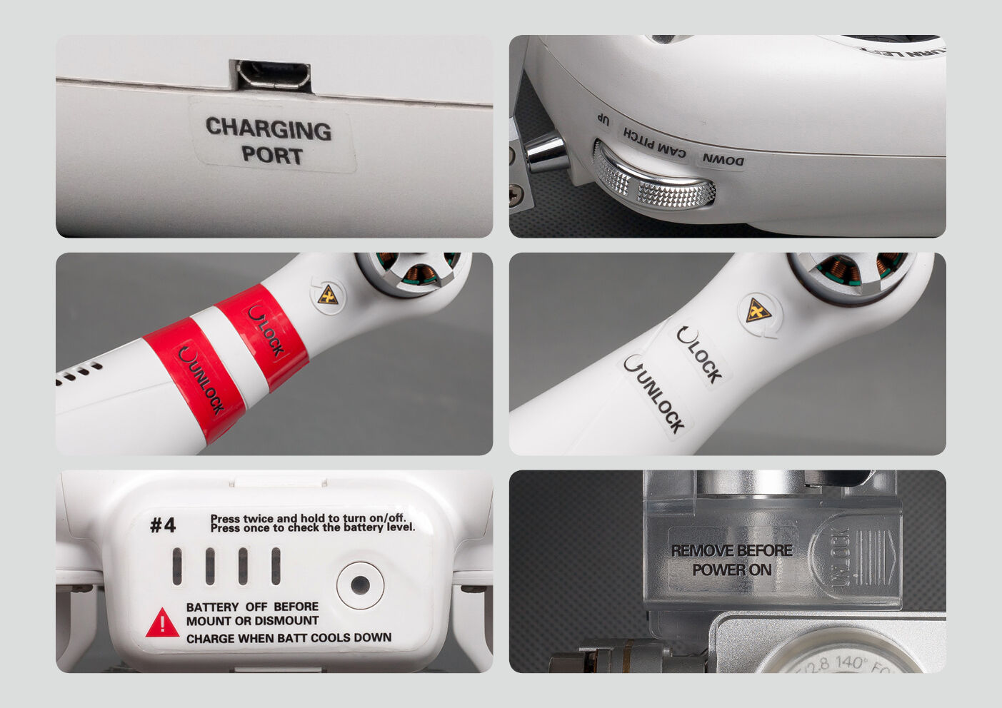 DJI Phantom 3 Standard White/Black Sticker Combo Set for Enhanced Control