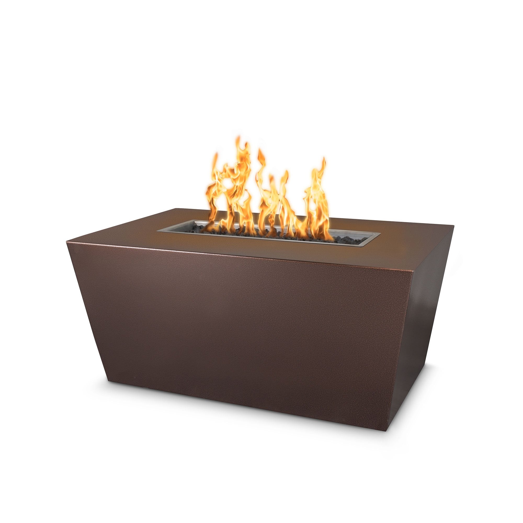 Elegant Outdoor Plus Mesa Rectangle Fire Pit with Powder Coated Steel and Free Cover