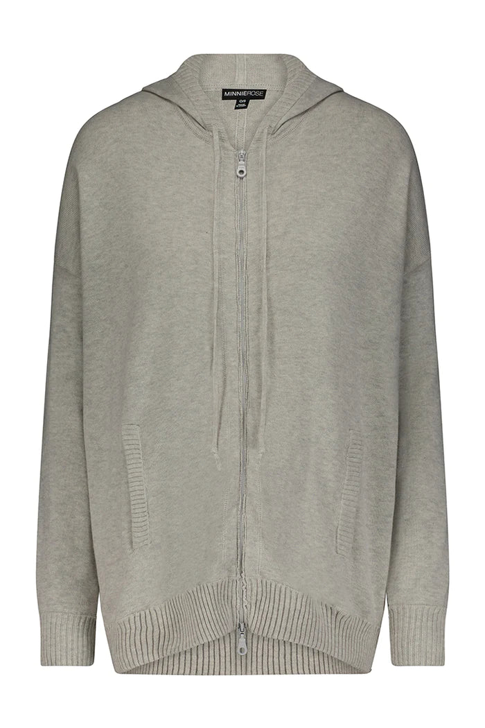 Luxury Oversized Cashmere-Blend Zip Hoodie