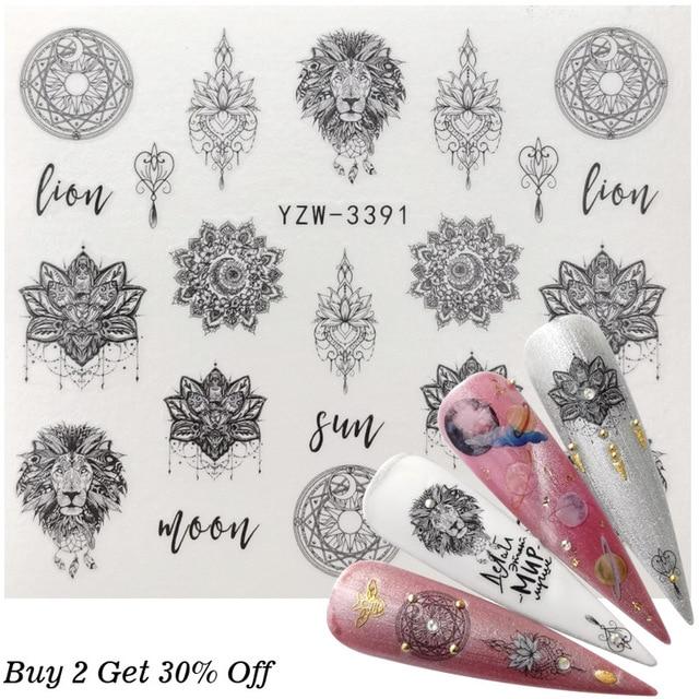 Elegant Gradient Marble Nail Art Sticker Set